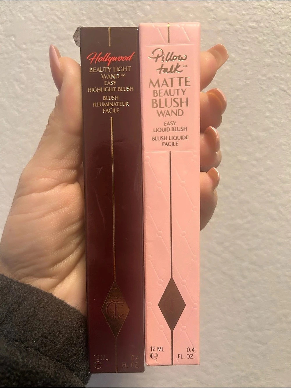 Charlotte Tilbury Hollywood Beauty Light Wand / Pillow Talk Matte Beauty Blush